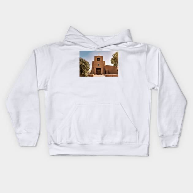 The San Miguel Mission in Santa Fe Kids Hoodie by Gestalt Imagery